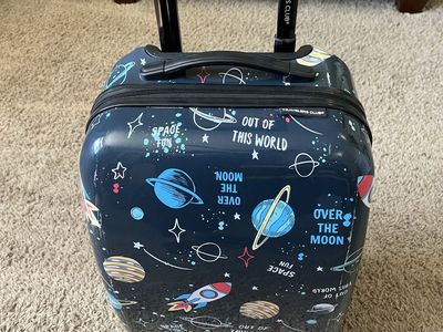 Traveler's Club Kids' Space Themed Kid’s Carry-On Suitcase - "Out of This World" Design