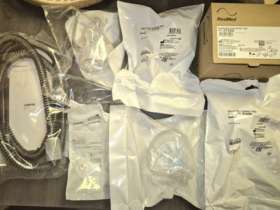 New ResMed S10 Supplies Lot! Heated Tube Humidair Tub AirFit F20 Full Face CPAP Mask Frame System Cushions Medium Filters