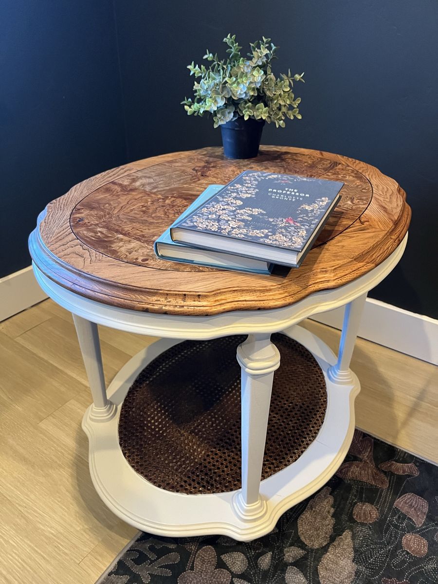 Vintage Ethan Allen - Custom Burl Wood Top