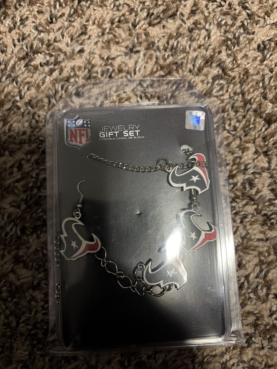 NFL Houston Texans Jewelry Gift Set - Earrings & Bracelet - New with Tags