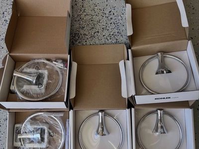 Towel Rings-Kohler K-13435-CP Coralaise Polished Chrome Wall-Mounted (Set of 5)