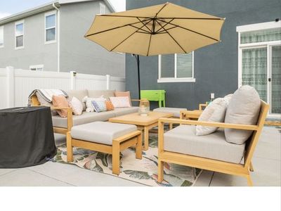 RST Brands Kooper 8-Piece Outdoor Patio Sofa & Club Chair Set - Cast Coral, Wood Frame