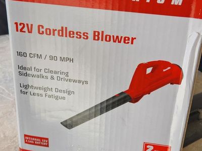 Brand new Homelite 12V Lithium 90 MPH 160 CFM Cordless Battery Blower with Internal 2.5 Ah Battery and Charger