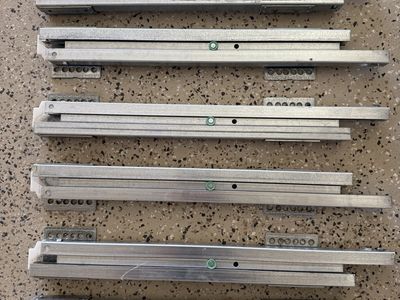 Hafele Metal Drawer Slides and Side Panels Set Used Hardware