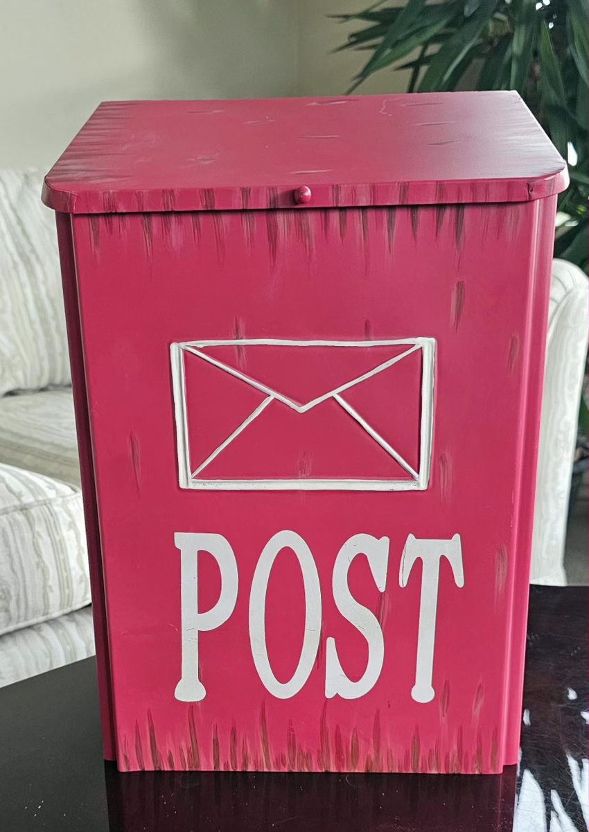Vintage Style Red Metal Post Box Mailbox 15"×10"