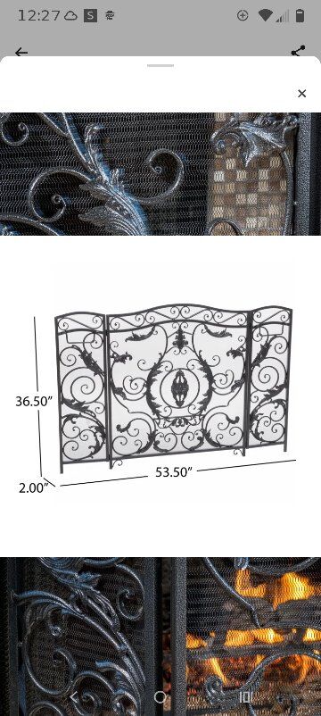 Fireplace screen