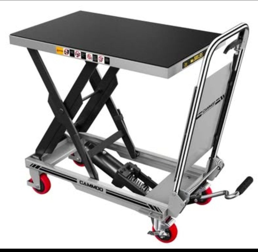 Hydraulic Lift Table Cart, 500lbs Capacity, 28.5" Lifting Height