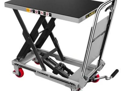 Hydraulic Lift Table Cart, 500lbs Capacity, 28.5" Lifting Height