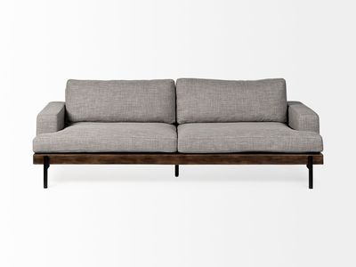 Mercana Colburne II 95" Gray Upholstered Three Seater Sofa, New in Box