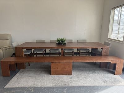 NEW COSTCO TRANSFORMER EXTENDABLE DINING TABLE SET