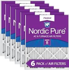 Nordic Pure 18x25x1 Pleated MERV 8 Air Filters 6-pack #96837
