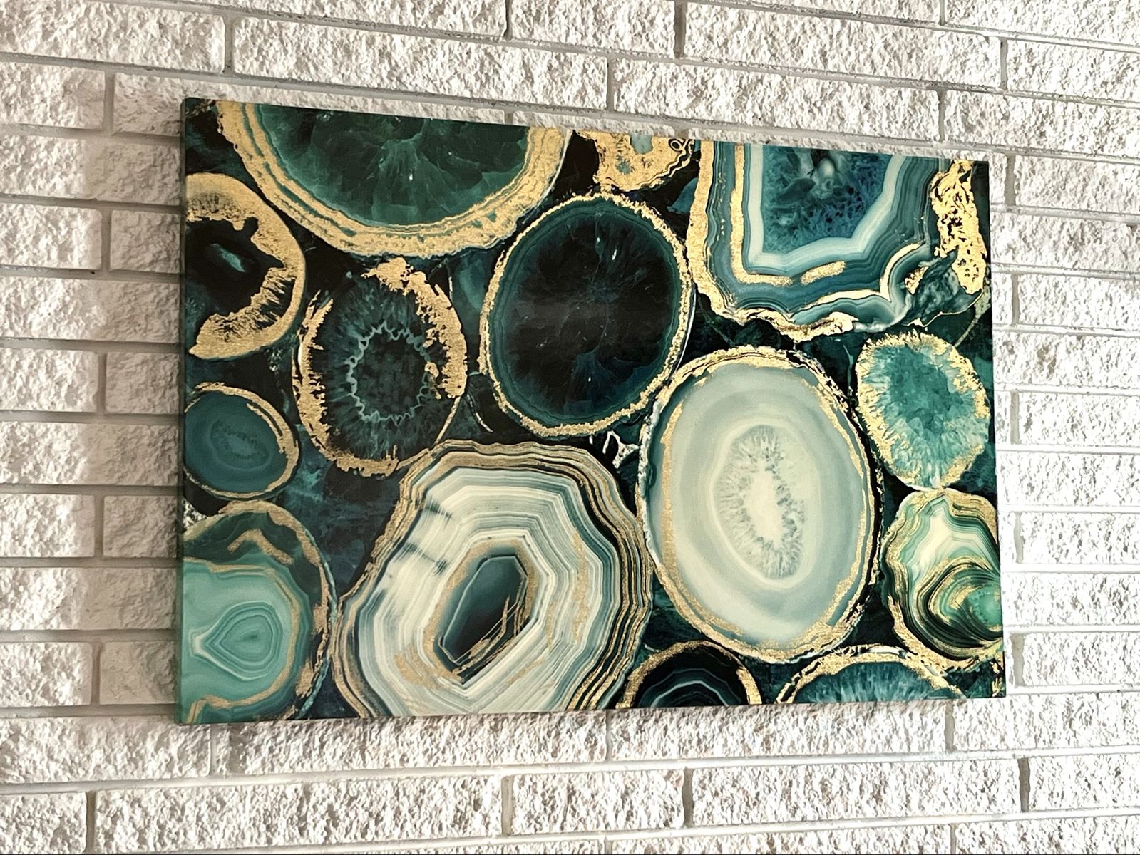 Green Geode Canvas (35.5"x23.5")
