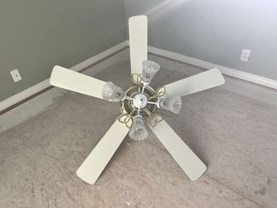 52 White and Gold Ceiling Fan