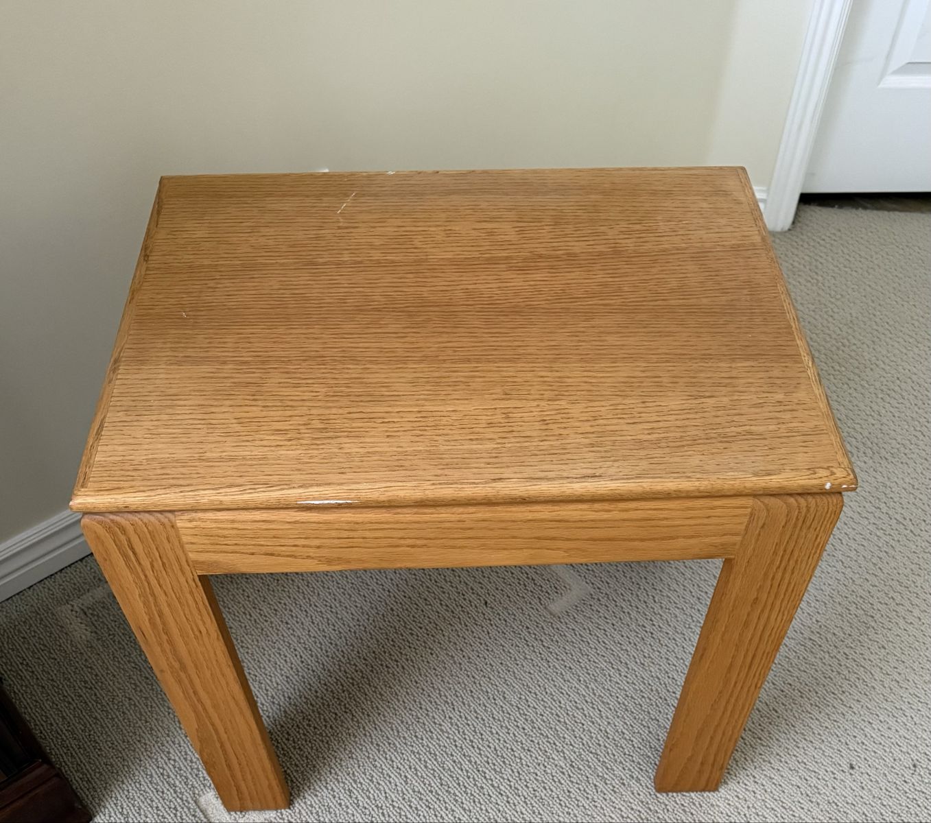 2 Wooden End Table / Coffee Table Set - Light Oak Finish