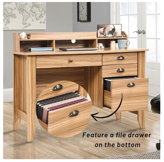 Computer Desk with Drawers and Hutch (unboxed, unassembled)