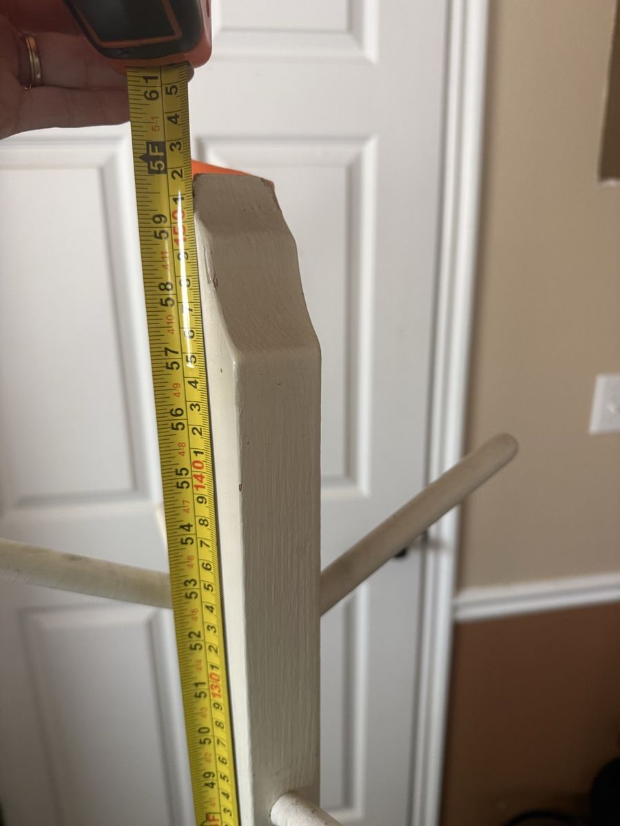 White 4 Handle Coat Rack