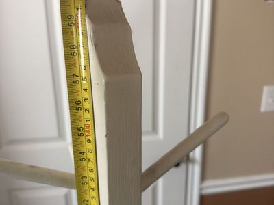 White 4 Handle Coat Rack