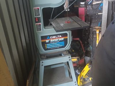 Delta 10" Band Saw with Steel Floor Stand & Factory Rip Fence