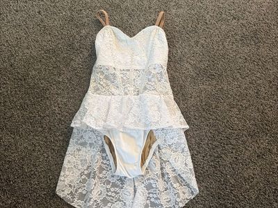 Child Medium lyrical/contemporary costume — soft white lace