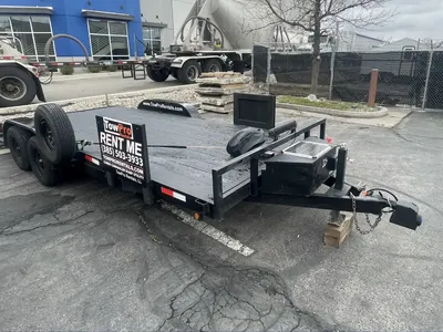 2024 7x16 Equipment Trailer / Car Hauler – Winch, Ramps, Lock