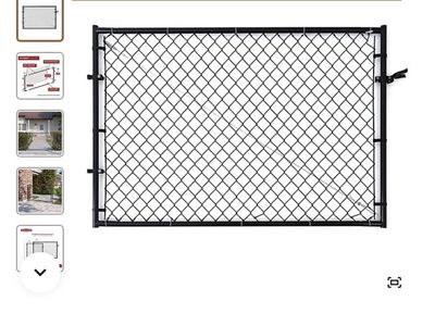 Fit-Right 4 ft. x 26 to 72 in. Adjustable Gate Kit, Black