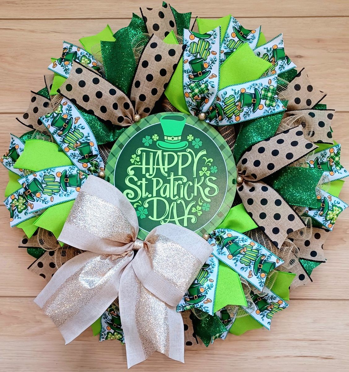Happy St Patrick Day Wreath