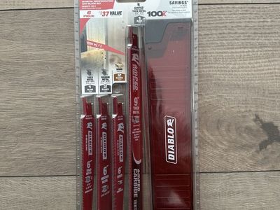 Diablo 6-Piece Bi-Metal & Carbide Reciprocating Saw Blade Set with Case