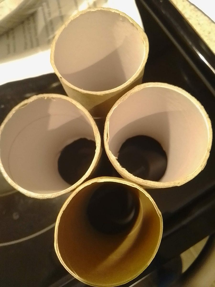 Empty cardboard tubes from toilet paper rolls, crackers, cookies, butter, etc. can be reused, repurposed for creative craft
