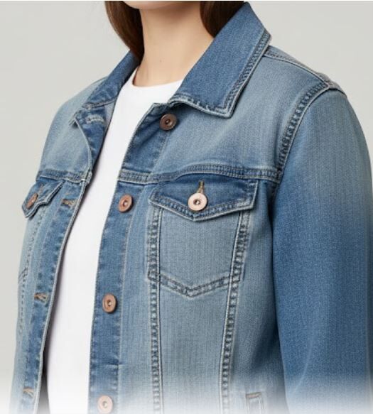 Women's Small Denim Jacket w/ Whimsy