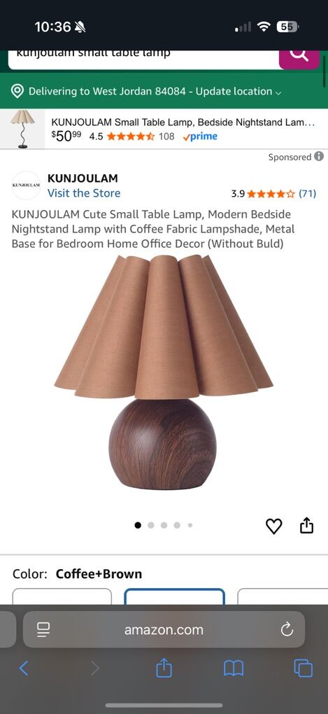 Kunjoulam Small Table Lamp New