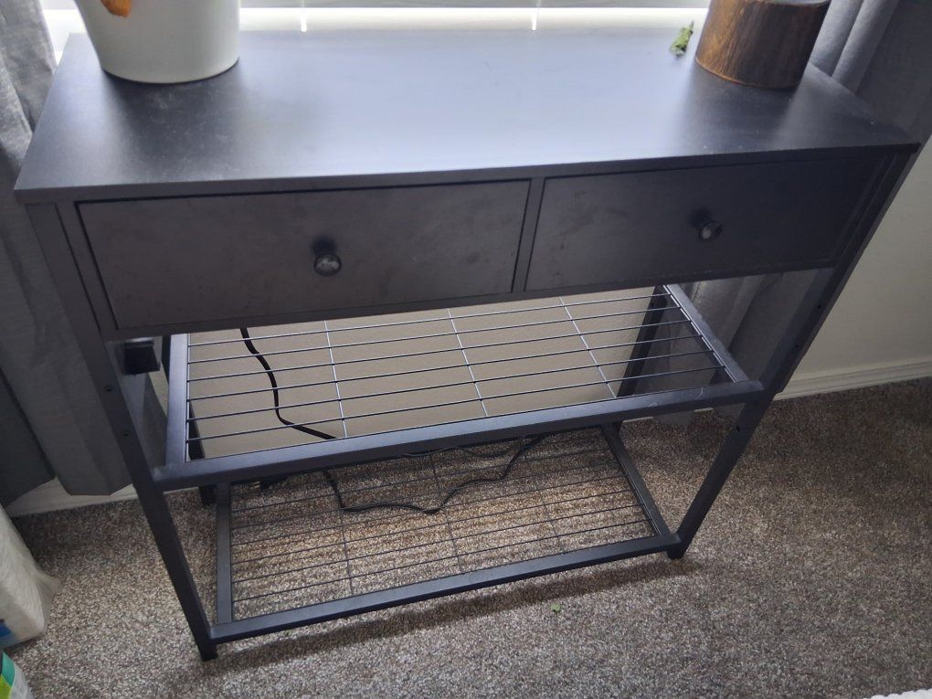 Black hallway table