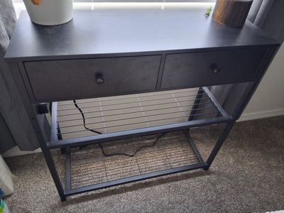 Black hallway table