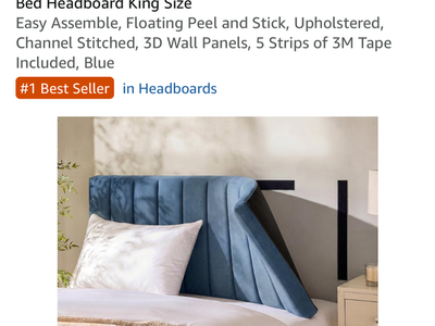 King sized wall mount headboard