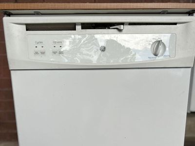 GE Portable Dishwasher - White, Roll-Over Style, Works Great