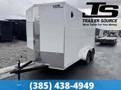 7x14 Look ST DLX Enclosed Cargo Trailer - 7'0" Interior - 7K GVWR - .080 PolyCor, Alloy Wheels, Barn Doors, Translucent Roof