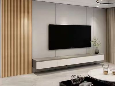 Art 3D Wall Paneling- Oak 8-1/2 ft. x 1/2 ft. x 2/3 in. Slat Wood