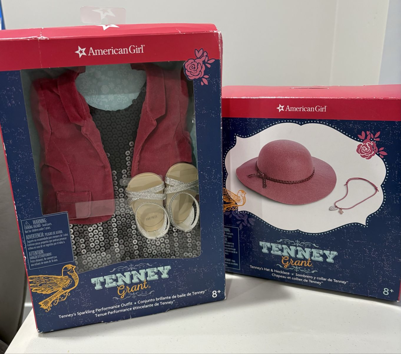 American Girl Doll Outfit sets Tenney Grant New never opened boxes.  Please note boxes are old and in poor condition.
