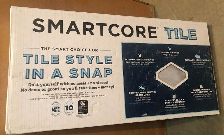 Smartcore Tile Flooring box - Only 1 carton covering 15.5 sq ft