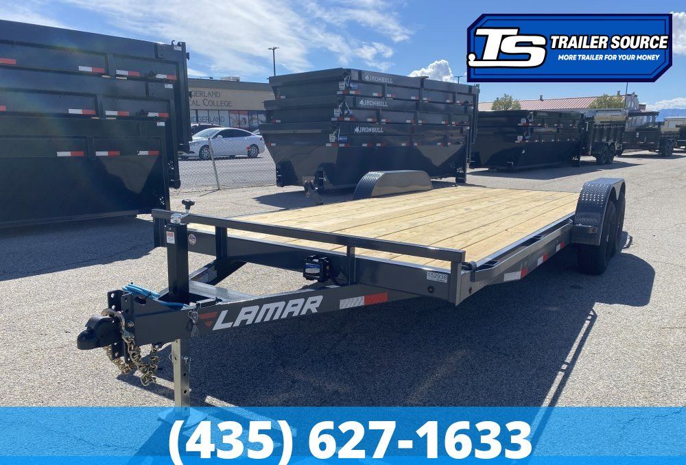 7x20 Lamar CC Flatbed Car Hauler Trailer - 10K GVWR -