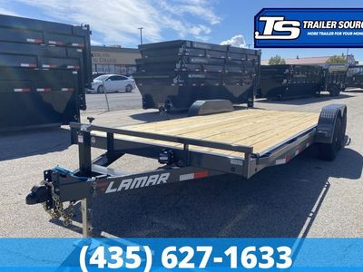 7x20 Lamar CC Flatbed Car Hauler Trailer - 10K GVWR -