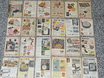 vintage magazine advertisements 1940s/1950s
