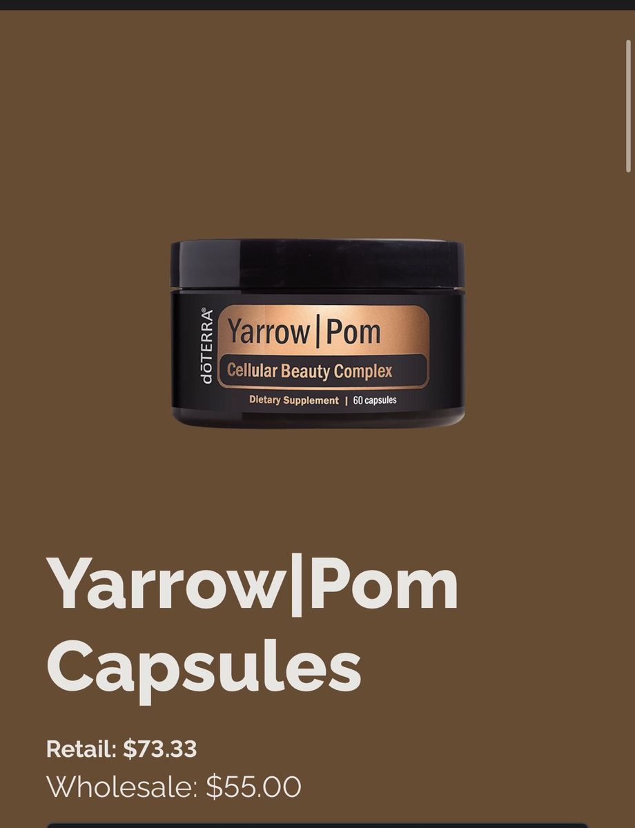 doTERRA Yarrow|Pom Cellular Beauty Complex Dietary Supplement 60 Capsules