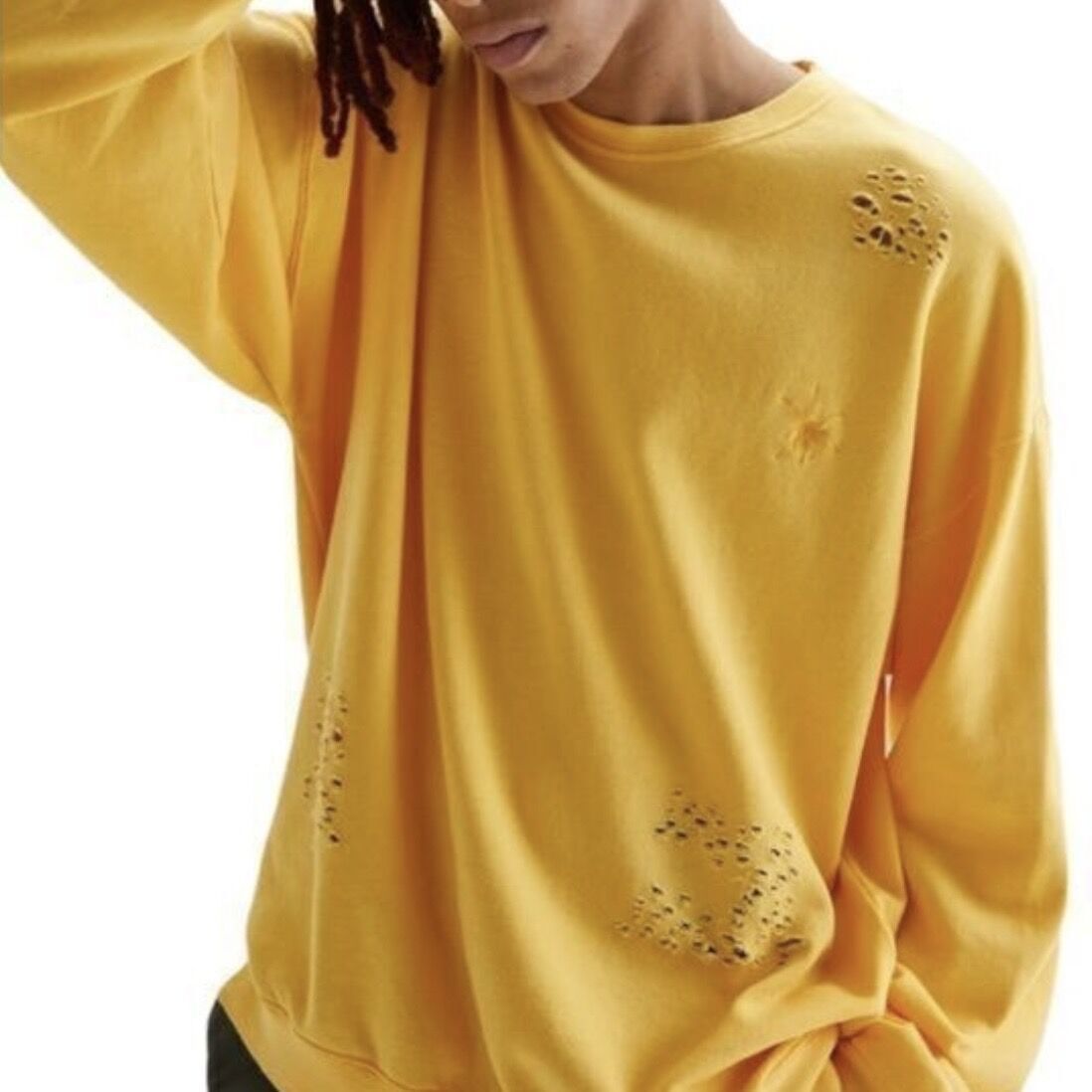 Urban Outfitters Spider Destroyed Crewneck Sweatshirt - Size XL