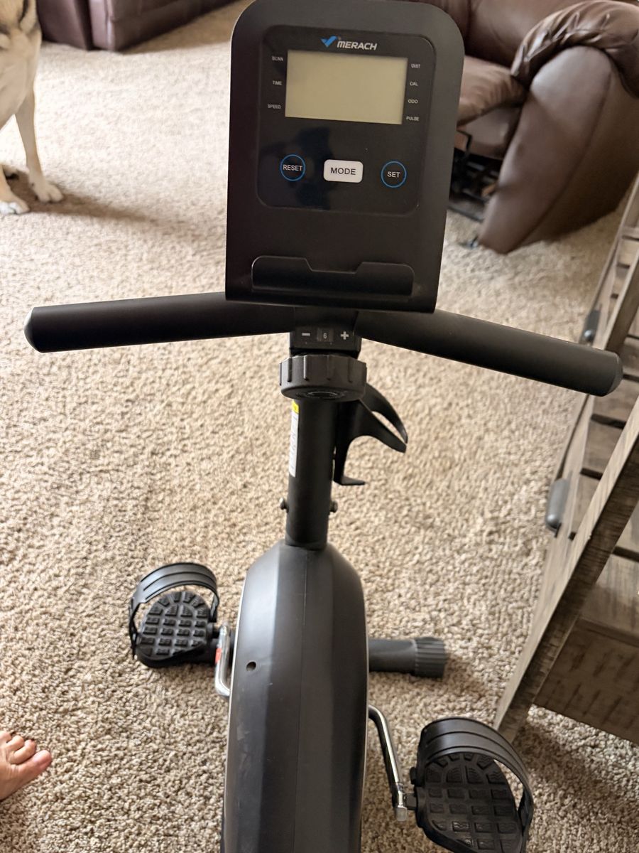 Merach Recumbent Exercise Bike with Digital Monitor and Adjustable Resistance