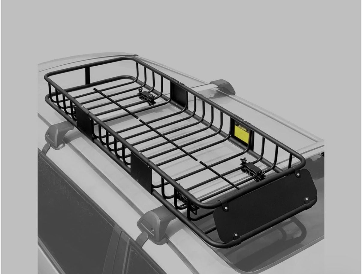Heavy-Duty Roof Top Cargo Basket - Universal Car Top Luggage Carrier for SUV/Car Storage