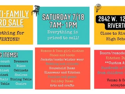 Multi-Family Yard Sale – Furniture, Bikes, Books, Clothes & More!