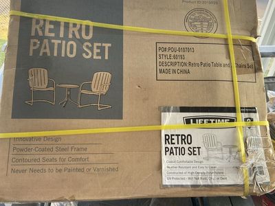 Lifetime Retro Patio Set 3-Piece Outdoor Furniture Model 60193 New in Box