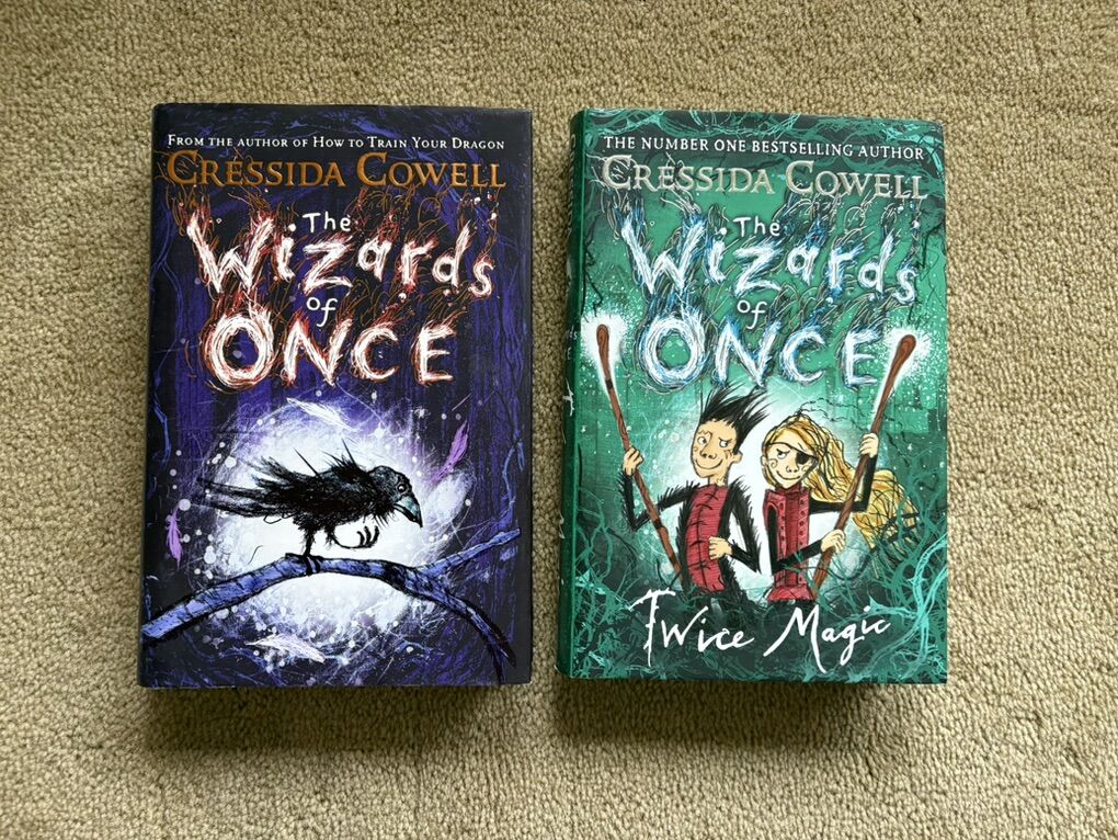 The Wizards of Once, Books 1 & 2, by Cressida Cowell (hardcovers)