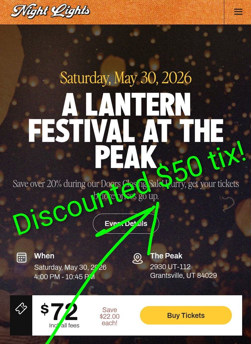 Night Lights Lantern Festival Discounted Tickets