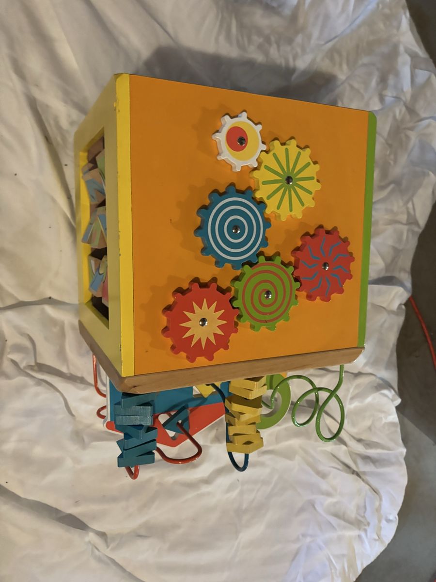 Solid wood baby/toddler activity cube